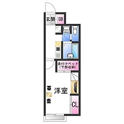 間取図画像 1K
