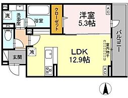 THE STATELY 子安町 1LDKの間取図画像