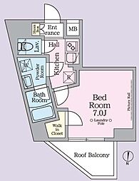 アークマーク池袋本町 8階1Kの間取り