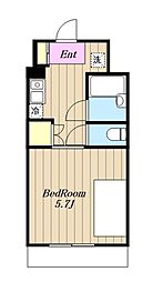 サングリーン南大沢1 2階1Kの間取り