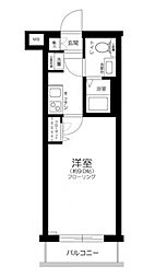 都営浅草線 西馬込駅 徒歩10分の賃貸マンション 3階1Kの間取り