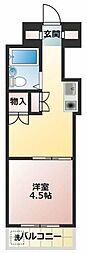 エトワール柏 1DKの間取図画像