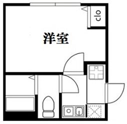エスペランサ氷川台 1階1Kの間取り