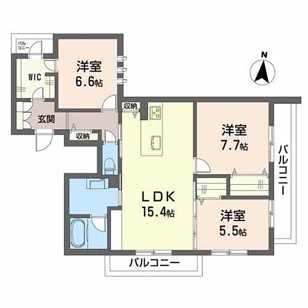 シャーメゾンＭＯＴＯＹＡＭＡ A0301｜熊本県熊本市中央区本山町(賃貸マンション3LDK・3階・79.13㎡)の写真 その2