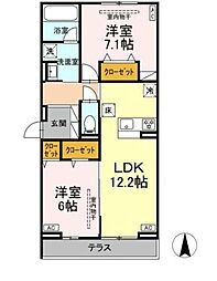 メリディアン　ウェスト 2階/201