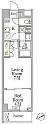 AIFLAT馬込 2Kの間取図画像