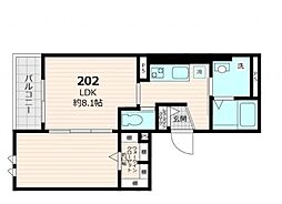 CHOUCHOU　TOKIWADAI 2階1LDKの間取り
