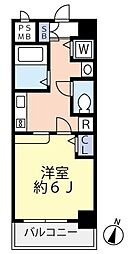 グランヴァン武蔵小山2 1Kの間取図画像