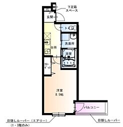 JR片町線(学研都市線) 徳庵駅 徒歩6分の賃貸アパート 1階1Kの間取り