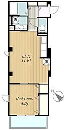 SKYSHORE 1LDKの間取図画像