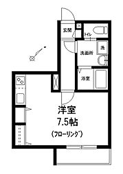 シャンゼルブ駒込 ワンルームの間取図画像