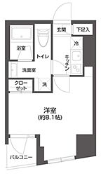 GRAN PASEO 市谷甲良町 5階1Kの間取り