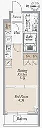 オーキッドレジデンス住吉 1DKの間取図画像