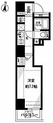プレール・ドゥーク錦糸町3 1Kの間取図画像