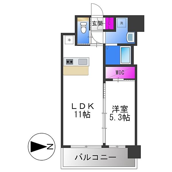 プレジオ八戸ノ里 ｜大阪府東大阪市下小阪５丁目(賃貸マンション1LDK・2階・39.29㎡)の写真 その2