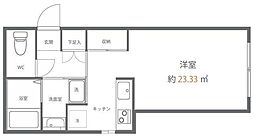 馬込ハウス 2階ワンルームの間取り