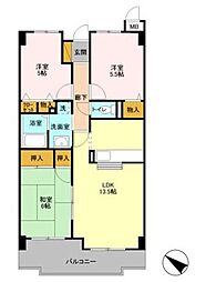K'sシャンブル 3LDKの間取図画像