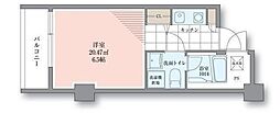 ホテル&レジデンス六本木 1Kの間取図画像