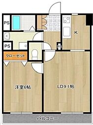 JUNETTA XI 3階1LDKの間取り