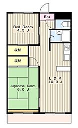 アルクヒルズ 3階2LDKの間取り