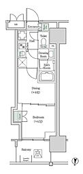 ブルックサイドレジデンス木場 2Kの間取図画像