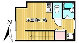 福米コーポ ワンルームの間取図画像