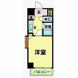 JR山手線 恵比寿駅 徒歩9分の賃貸マンション 3階1Kの間取り