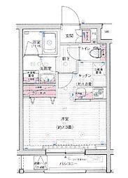 プレール・ドゥーク新中野II 2階ワンルームの間取り