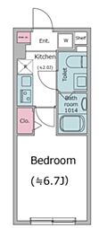 HarmonyGracia武蔵小山 1Kの間取図画像