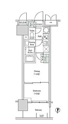 ブルックサイドレジデンス木場 2Kの間取図画像