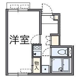 レオネクスト桜丘第3 1Kの間取図画像