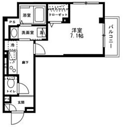 東京メトロ東西線 南砂町駅 徒歩11分の賃貸マンション 4階1Kの間取り