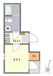 ノーザンロード小岩 1Kの間取図画像