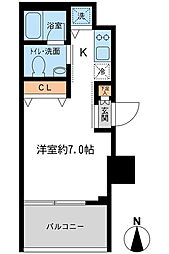 KDXレジデンス大島 ワンルームの間取図画像