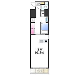 GROOVE堺東アネックス 4階ワンルームの間取り