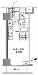 パークハビオ新橋 ワンルームの間取図画像