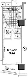パークハビオ赤坂タワー 1Kの間取図画像