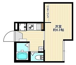 ルフィア中台 2階1Kの間取り