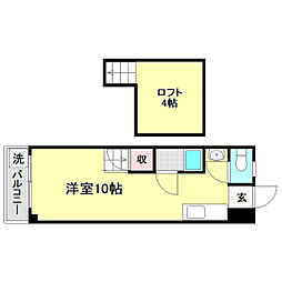ピュアコート21 ワンルームの間取図画像