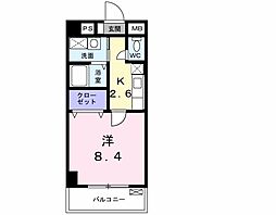 ベルフルールN・S 1Kの間取図画像
