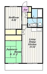 ビュースフルマンション桜台 2LDKの間取図画像
