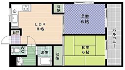 コンパスローズ 2LDKの間取図画像