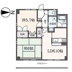 グレイス詩香 2LDKの間取図画像