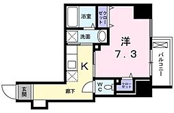 ポルカ・エラン 1Kの間取図画像
