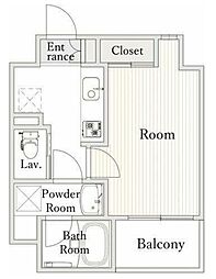 CITYPRIME東日暮里 1Kの間取図画像