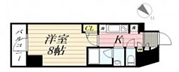 グランパセオ麻布十番 8階1Kの間取り