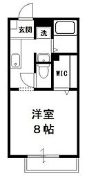 エントピアB 1Kの間取図画像