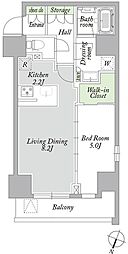 アーバンパーク西巣鴨EAST 1LDKの間取図画像