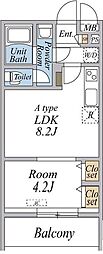 リブリ・西国立 1LDKの間取図画像