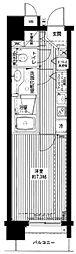 ダイアパレスグランデージ日本橋 1Kの間取図画像
